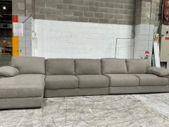Park Avenue 4 Seater Fabric Lounge with Chaise - 2