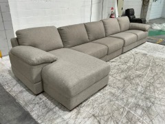 Park Avenue 4 Seater Fabric Lounge with Chaise - 6