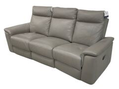 3 Seater Leather Manual Recliner Sofa