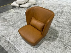 Havana Accent Leather Chair - 3