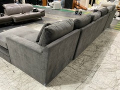 Newport Fabric Modular Lounge with Chaise - 5