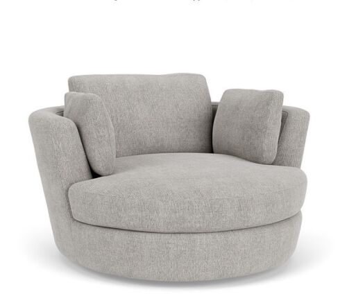 Snuggle Fabric Swivel Chair