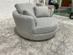 Snuggle Fabric Swivel Chair - 6