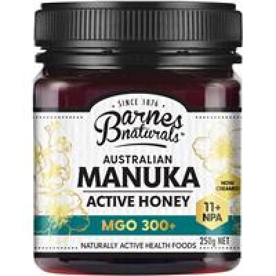 4 x Barnes Naturals Australian Manuka Honey 250g MGO 300+
