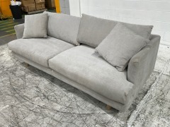 2.5 Seater Fabric Sofa with Oak Legs - 3