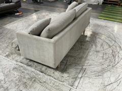 2.5 Seater Fabric Sofa with Oak Legs - 4