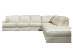 Melbourne 3 Seat Leather Corner Sofa with Terminal - 2