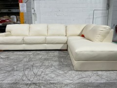 Melbourne 3 Seat Leather Corner Sofa with Terminal - 3
