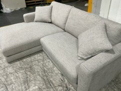 Zara Petite 2.5 Seater Fabric Lounge with Chaise - 4