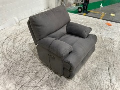 Leroy Fabric Electric Recliner Armchair - 6