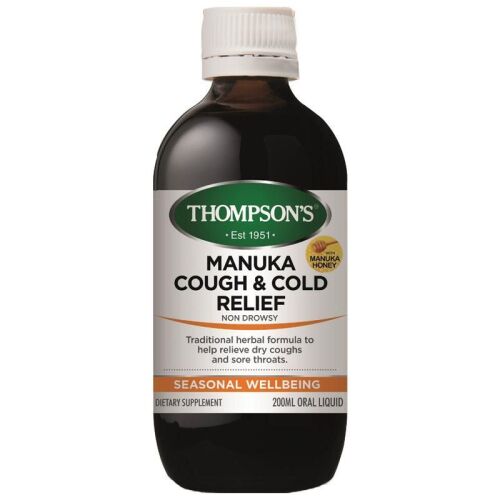 8 x Thompson's Manuka Cough & Cold Relief 200ml