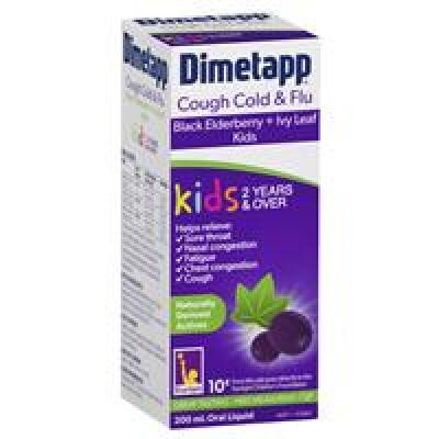 6 x Dimetapp Kids Cough Cold & Flu 2 Years+ Natural 200ml