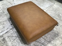 Ryley Leather Ottoman - 5
