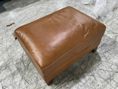 Monterey Leather Ottoman - 4