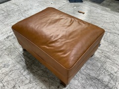 Monterey Leather Ottoman - 5