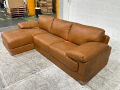 Park Avenue 2.5 Seater Leather Sofa with Chaise - 3
