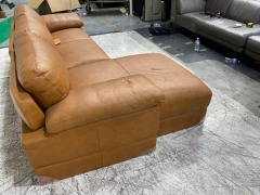 Park Avenue 2.5 Seater Leather Sofa with Chaise - 5