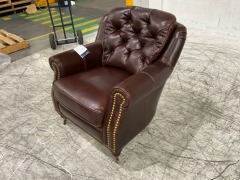 Westbury Accent Leather Armchair - 3