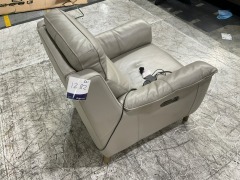 Leather Electric Recliner Armchair - 5
