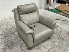 Leather Electric Recliner Armchair - 6