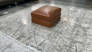 Monterey Leather Ottoman - 3