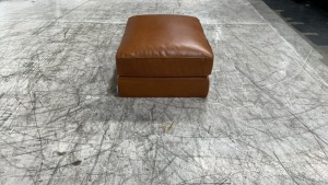 Monterey Leather Ottoman - 4