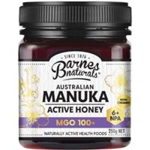 2 x Barnes Naturals Australian Manuka Honey 250g MGO 100+