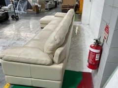 Park Avenue 4 Seater Leather Lounge with Chaise - 3