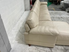Park Avenue 4 Seater Leather Lounge with Chaise - 5