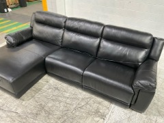 Langham 3 Seater Leather Electric Recliner with Chaise - 3