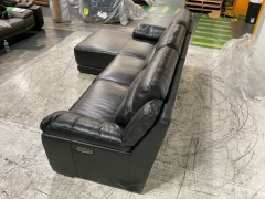 Langham 3 Seater Leather Electric Recliner with Chaise - 4