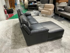 Langham 3 Seater Leather Electric Recliner with Chaise - 5