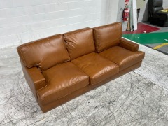 Monterey 3 Seater Leather Sofa - 6