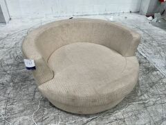 Snuggle Fabric Swivel Chair - 6