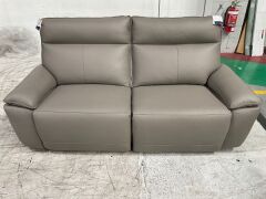 2 Seater Leather Electric Recliner Sofa - 2