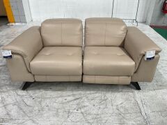 2 Seater Leather Electric Recliner Sofa - 2