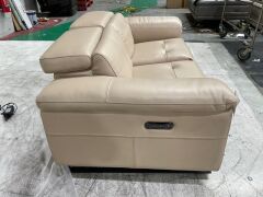 2 Seater Leather Electric Recliner Sofa - 6