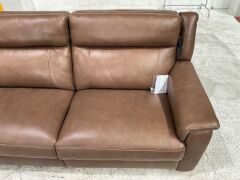 2.5 Seater Leather Electric Recliner Sofa - 4