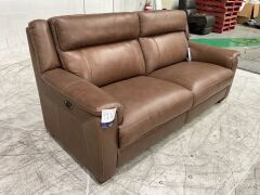 2.5 Seater Leather Electric Recliner Sofa - 5