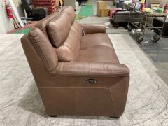 2.5 Seater Leather Electric Recliner Sofa - 6
