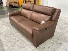 2.5 Seater Leather Electric Recliner Sofa - 7