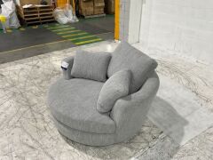 Snuggle Fabric Swivel Chair - 2