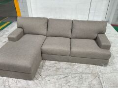 Melbourne 2.5 Seater Fabric Modular Lounge with Chaise - 2