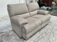 DNL Leroy 2 Seater Fabric Manual Recliner Sofa - 3