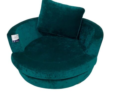 Velvet Fabric Swivel Chair