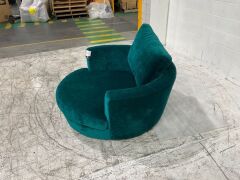 Velvet Fabric Swivel Chair - 3