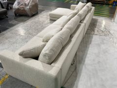 Zara 3 Seater Fabric Modular Lounge with Chaise - 5