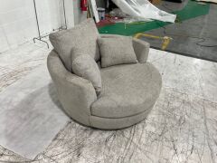 Snuggle Fabric Swivel Chair - 3