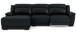 Langham 3 Seater Leather Electric Recliner with Chaise