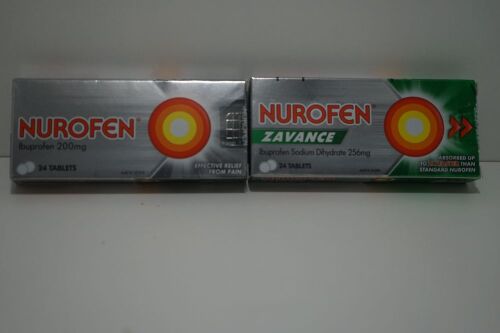 Nurofen Ibuprofen Pain Relief Tablets 200mg 24 Pack x 10, Nurofen Zavance - 24 Tablets x 2